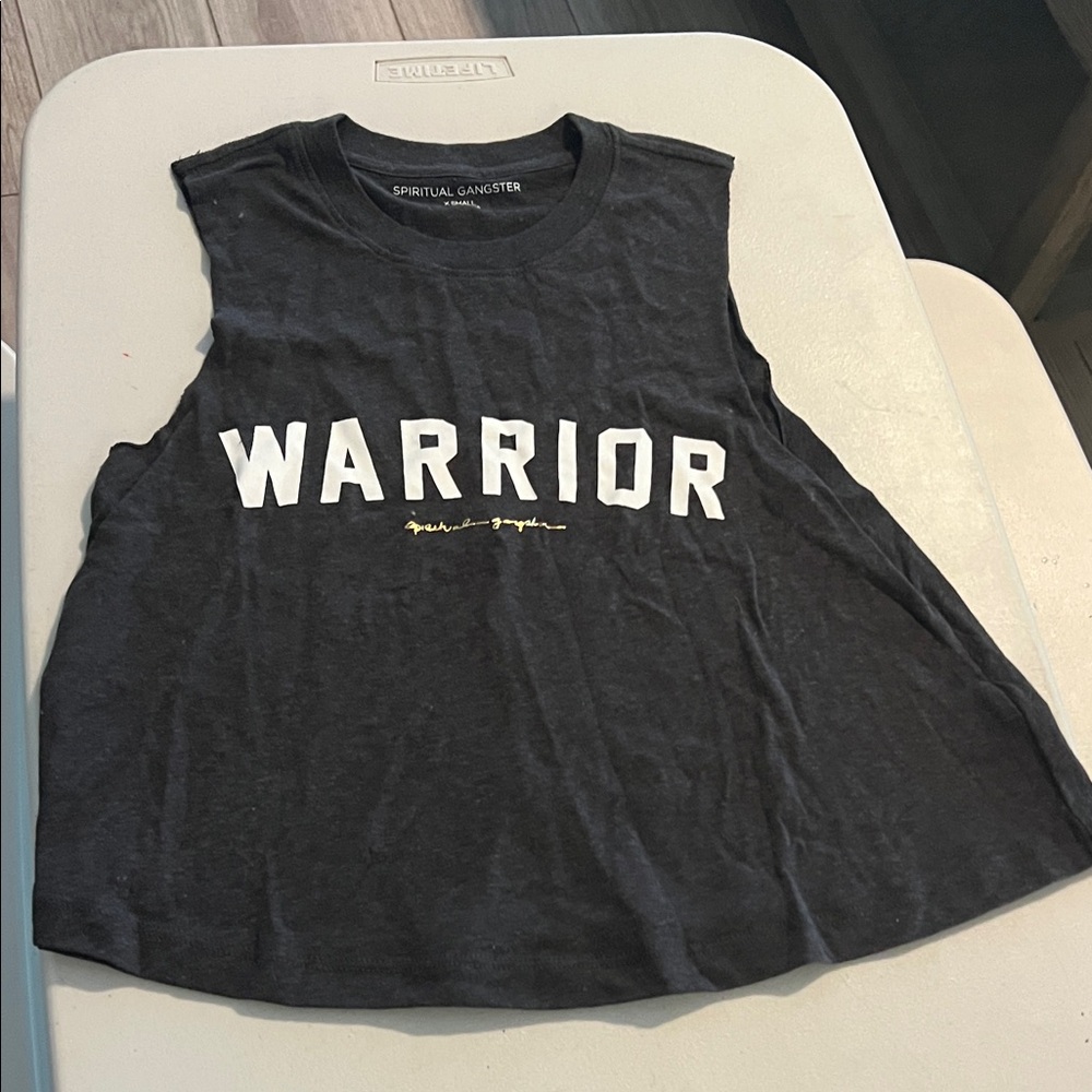 Spiritual Gangster Kids Charcoal Warrior Tank Top
